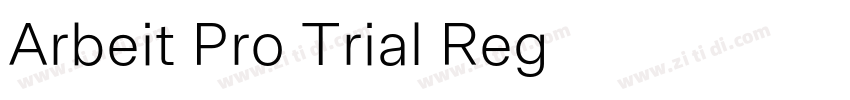 Arbeit Pro Trial Reg字体转换